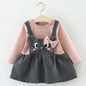 Newborn Baby Girl Cartoon Dress With Bag Infant Clothing Toddler Dress In elegant Design Made for Kids