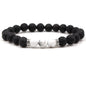 8MM Natural Stone Beaded Chain bracelets For Women Men Couple Lava Rock Healing Balance Beads Reiki Buddha Chakra Bangle Jewelry