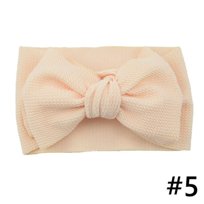 Baby Girls Headband Big Bow Hair Band Kids Adjustable Head Wrap Turban Infant Hair Accessories