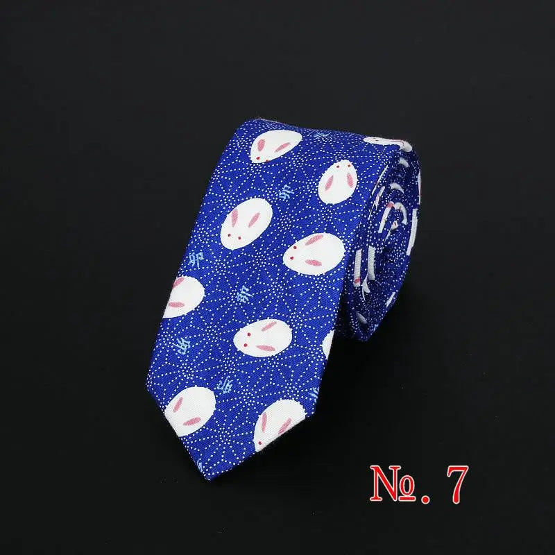 Cotton Men's Colourful Tie Duck Dog Fruit Flower Ties Narrow Kids Children Necktie Slim Skinny Cravate Narrow Thick Neckties