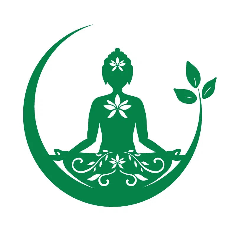 Buddha Chakra Peace Love Good Vibes Vinyl Sticker | Zentangle Mandala Laptop Decal
