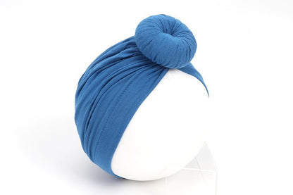 Newborn Toddler Kids Turban Cotton Beanie Hat Winter Cap Knot Solid Soft Sleeping Caps For Kids