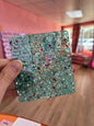 Teal Confetti Travel Earring Holder