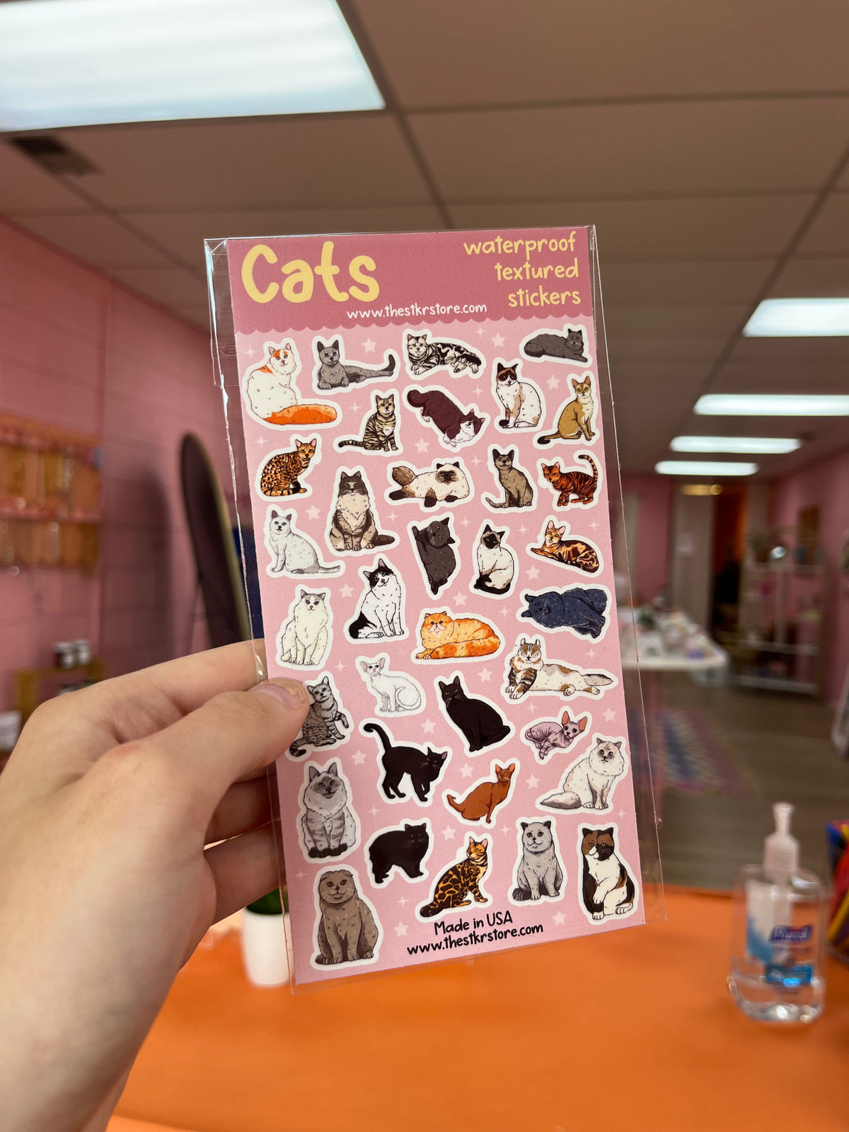 Cats Waterproof Sticker Sheet