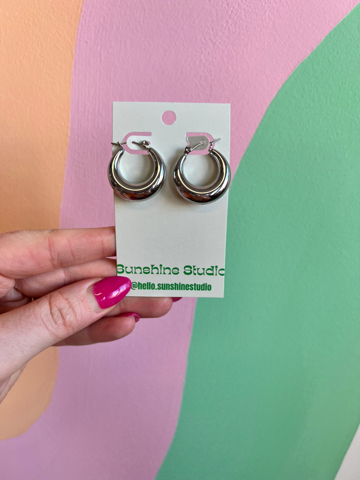 Retro Titanium Hoop Earrings