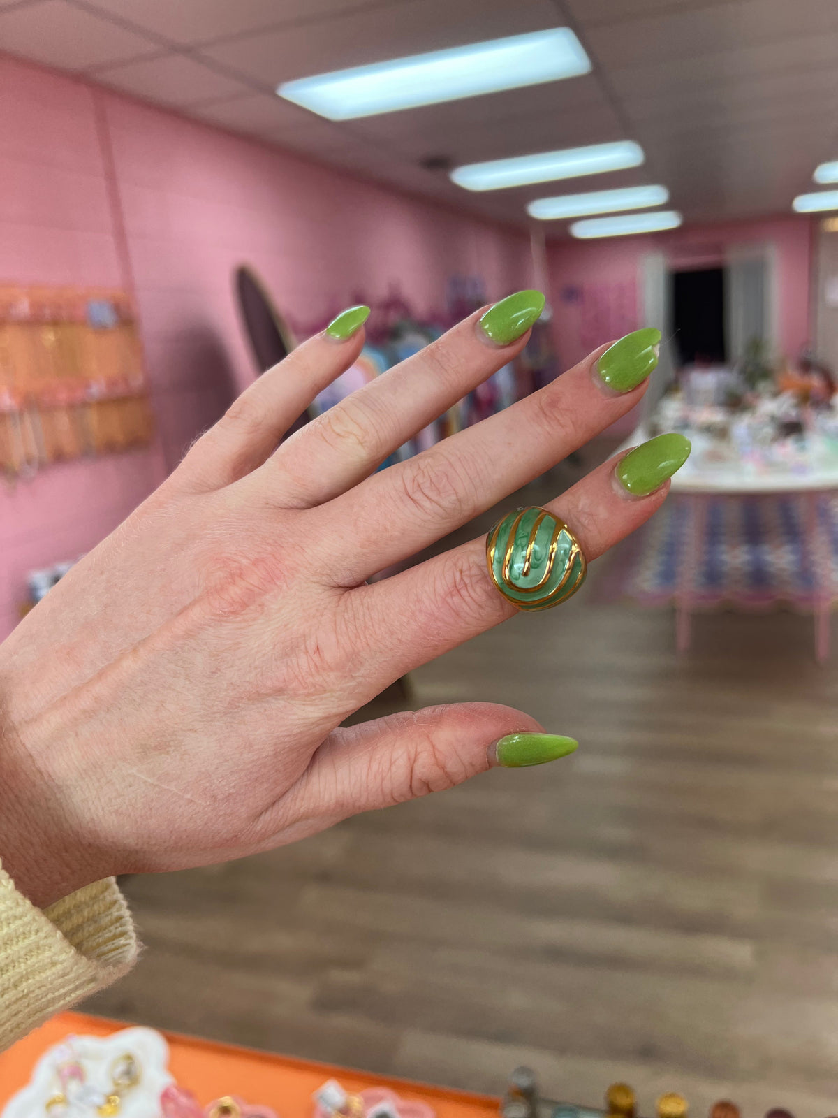 Colorful Swirl Titanium Ring