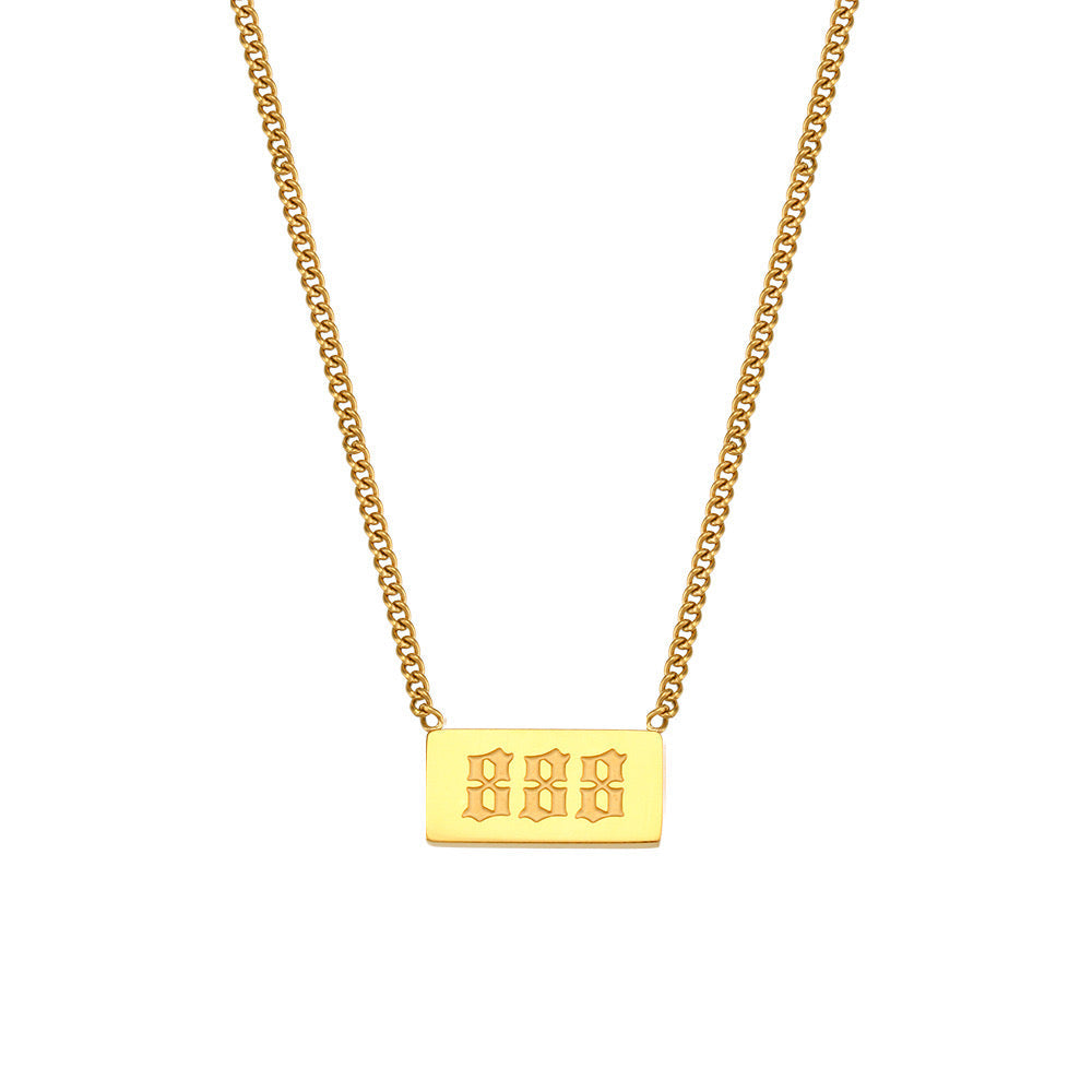 Engraved Angel Number Necklace