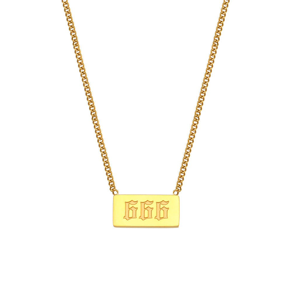 Engraved Angel Number Necklace
