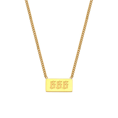Engraved Angel Number Necklace