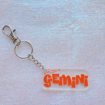 Zodiac Keychain-Orange