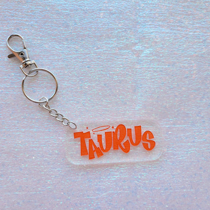Zodiac Keychain-Orange