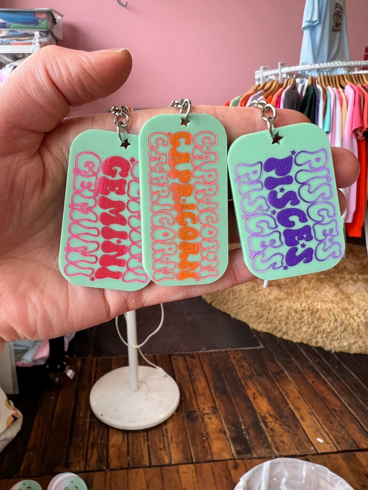 Gradient Zodiac Keychains
