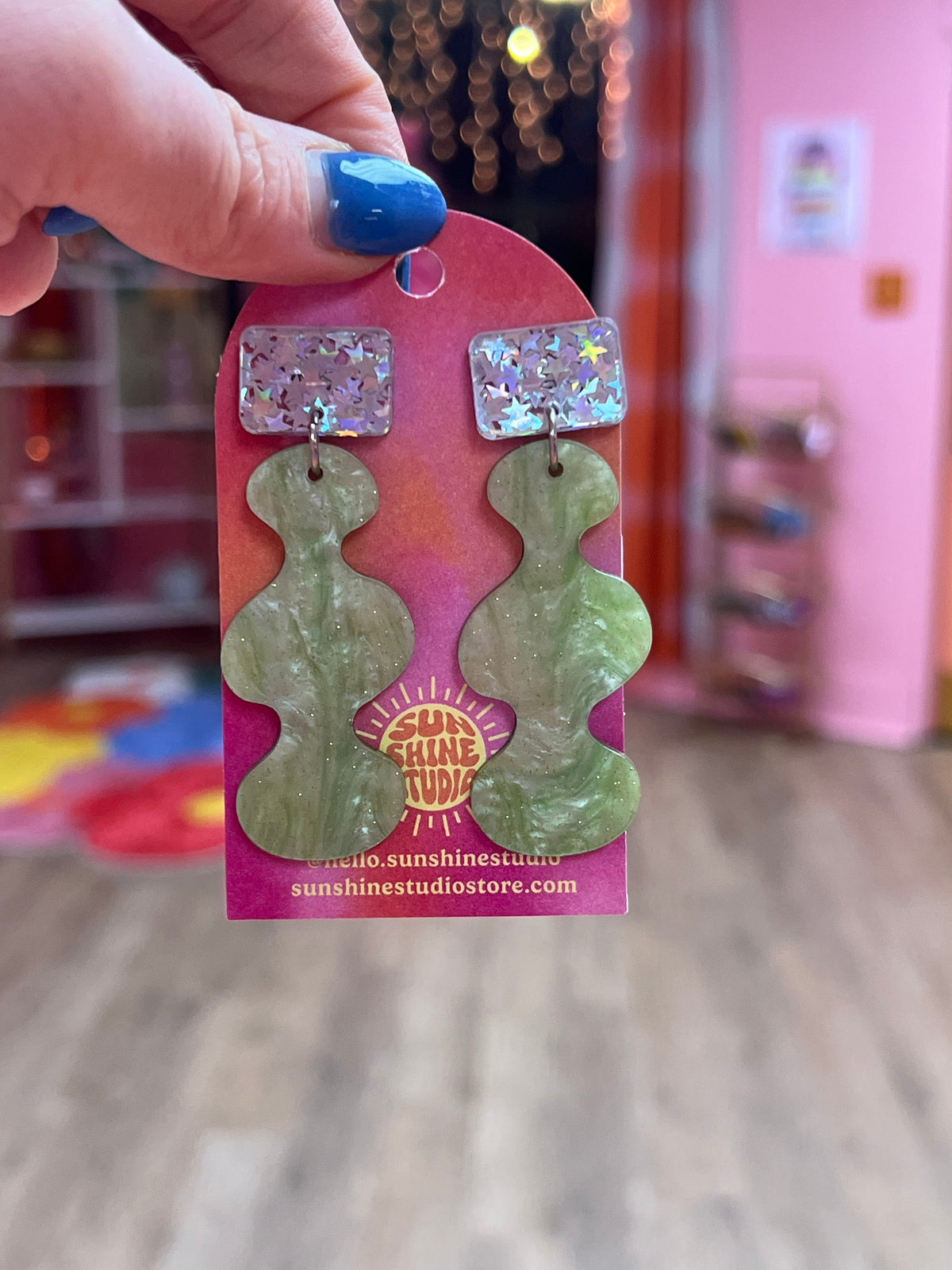 Squiggle Acrylic Earrings