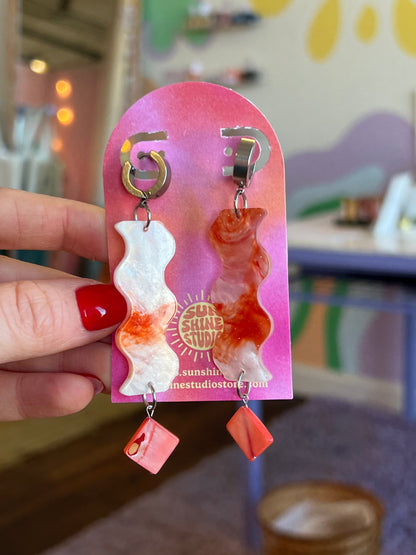 Squiggle Cutie Acrylic Earrings