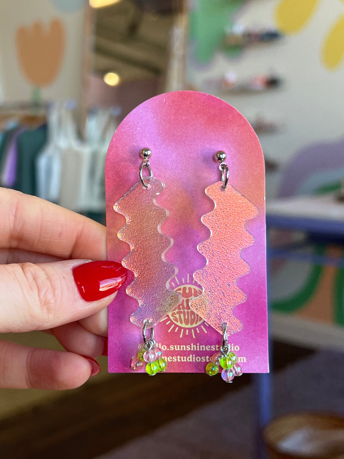 Squiggle Cutie Acrylic Earrings