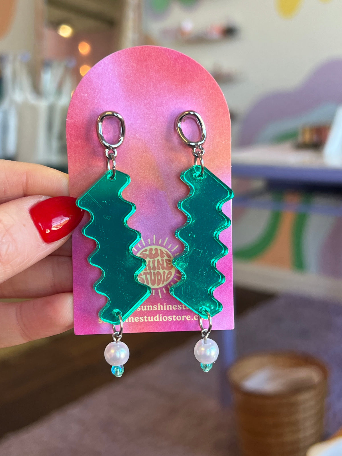 Squiggle Cutie Acrylic Earrings