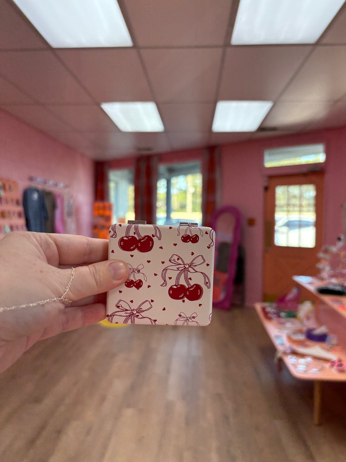 Printed Square Travel Mirror