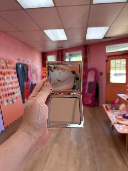 Printed Square Travel Mirror
