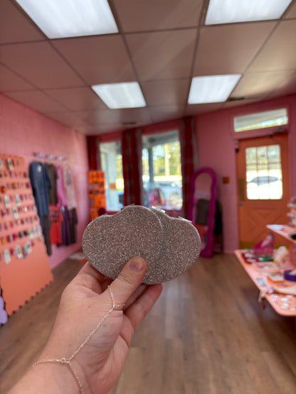Sparkling Heart Travel Mirror