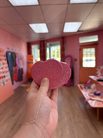 Sparkling Heart Travel Mirror
