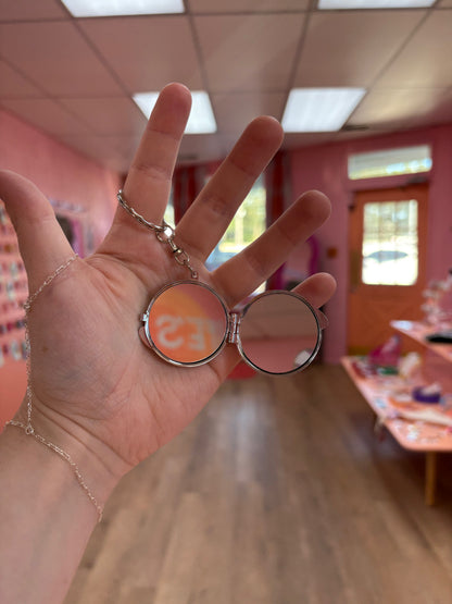 Mini Metal Mirror Keychain