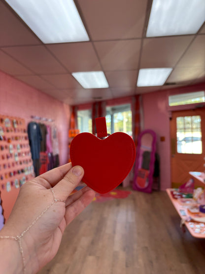 Removable Heart Mirror Keychain