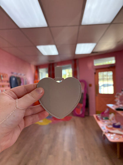 Removable Heart Mirror Keychain