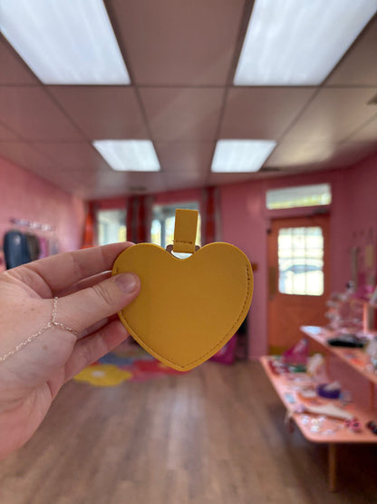 Removable Heart Mirror Keychain