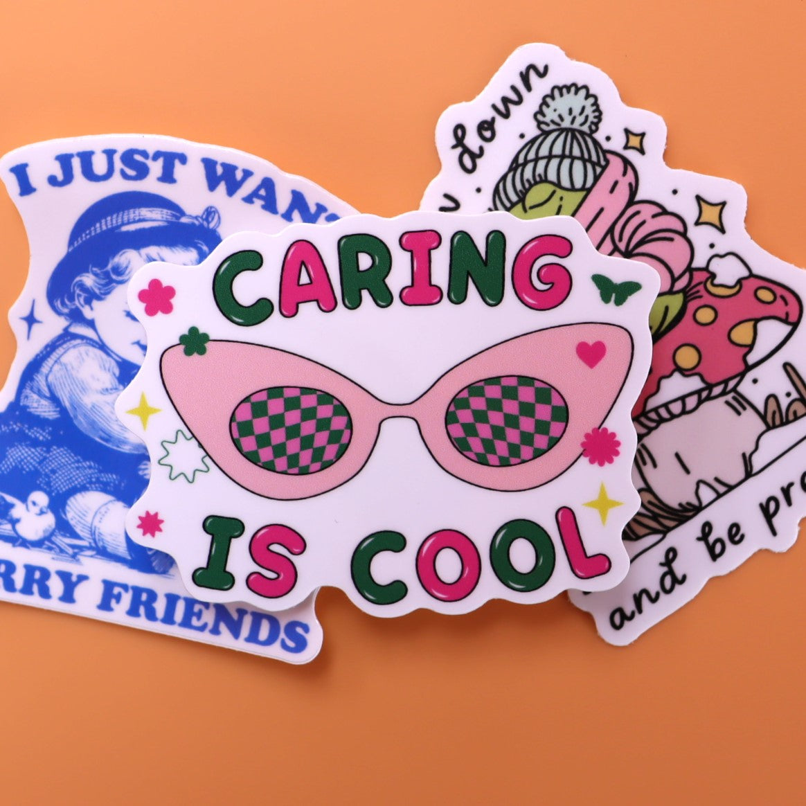 "Caring is Cool" Sticker