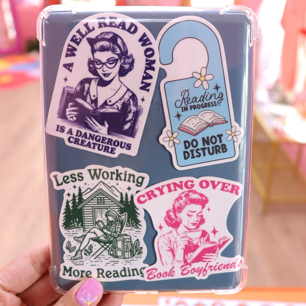 "Crying Over Book Boyfriends" Sticker