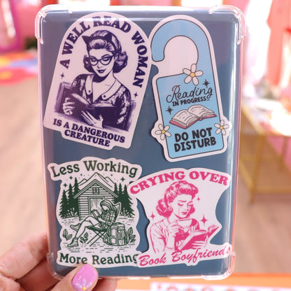 "Crying Over Book Boyfriends" Sticker