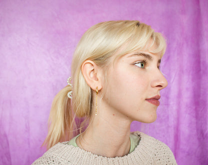 Titanium Snake Dangle Chain Earrings