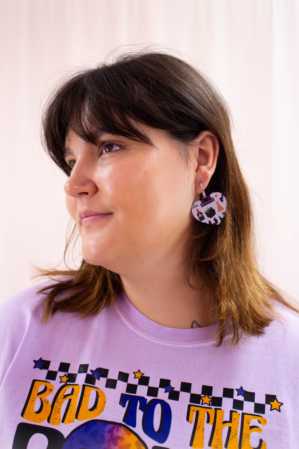 Spooky Sweetheart Heart Earrings
