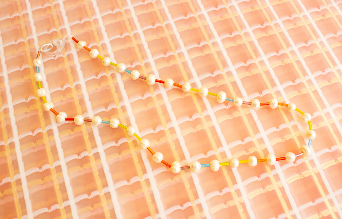 Rainbow Pearl Necklace