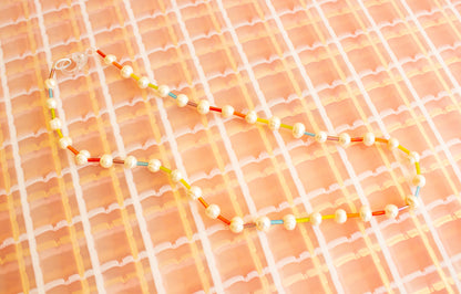 Rainbow Pearl Necklace