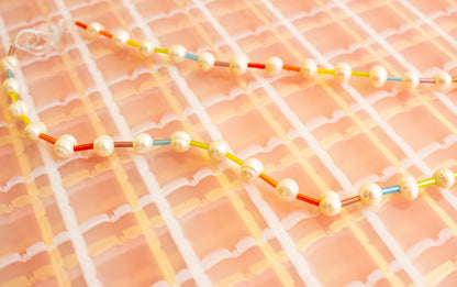 Rainbow Pearl Necklace