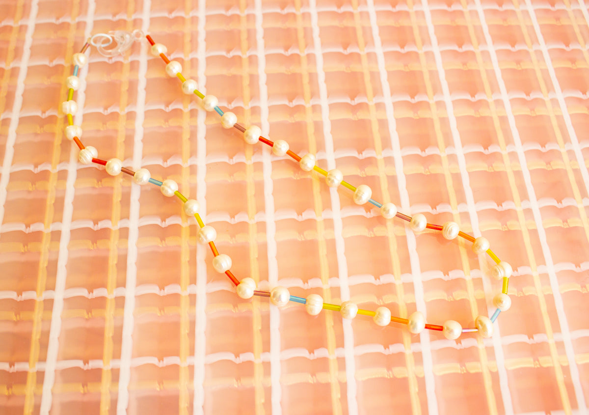 Rainbow Pearl Necklace