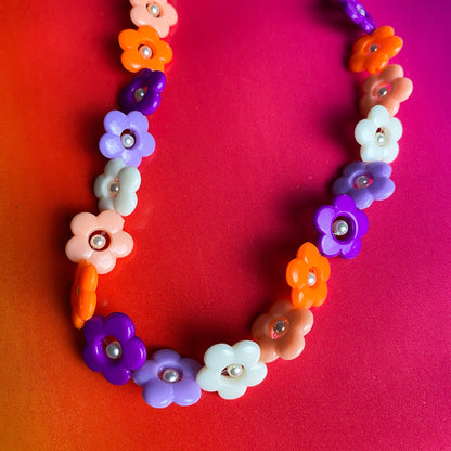 Sunset Flower Necklace