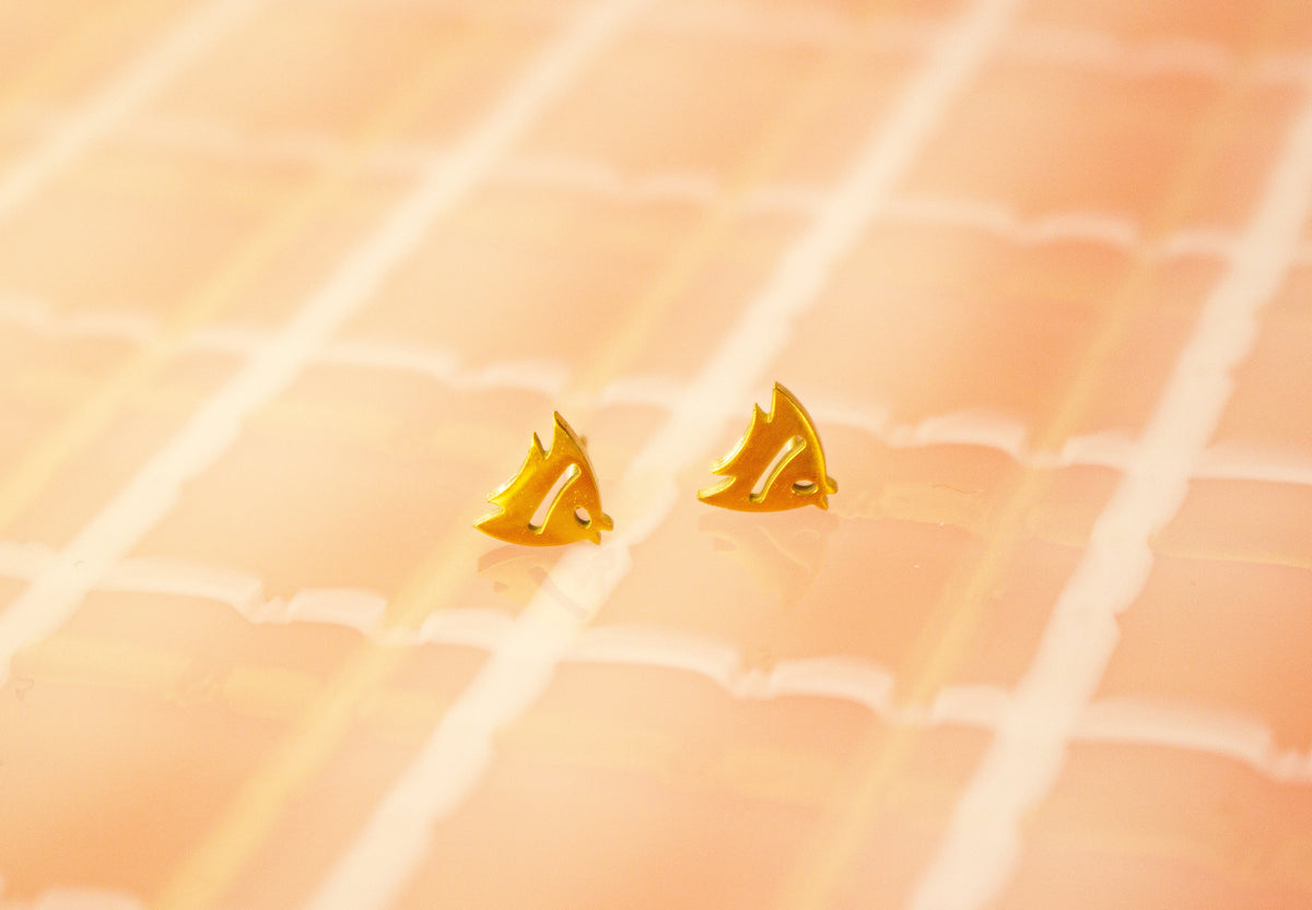 Tiny Fish Stud Earrings