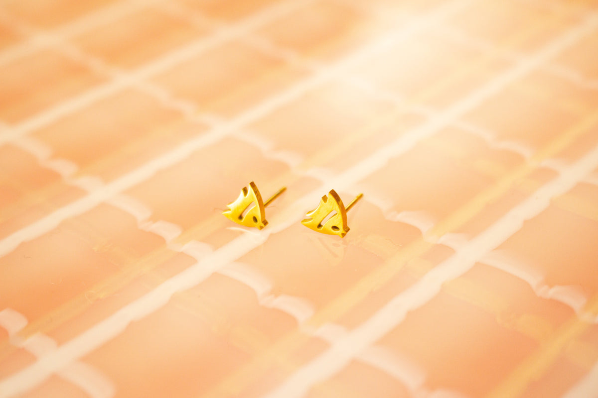 Tiny Fish Stud Earrings