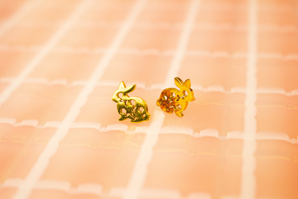 Tiny Bunny Stud Earrings