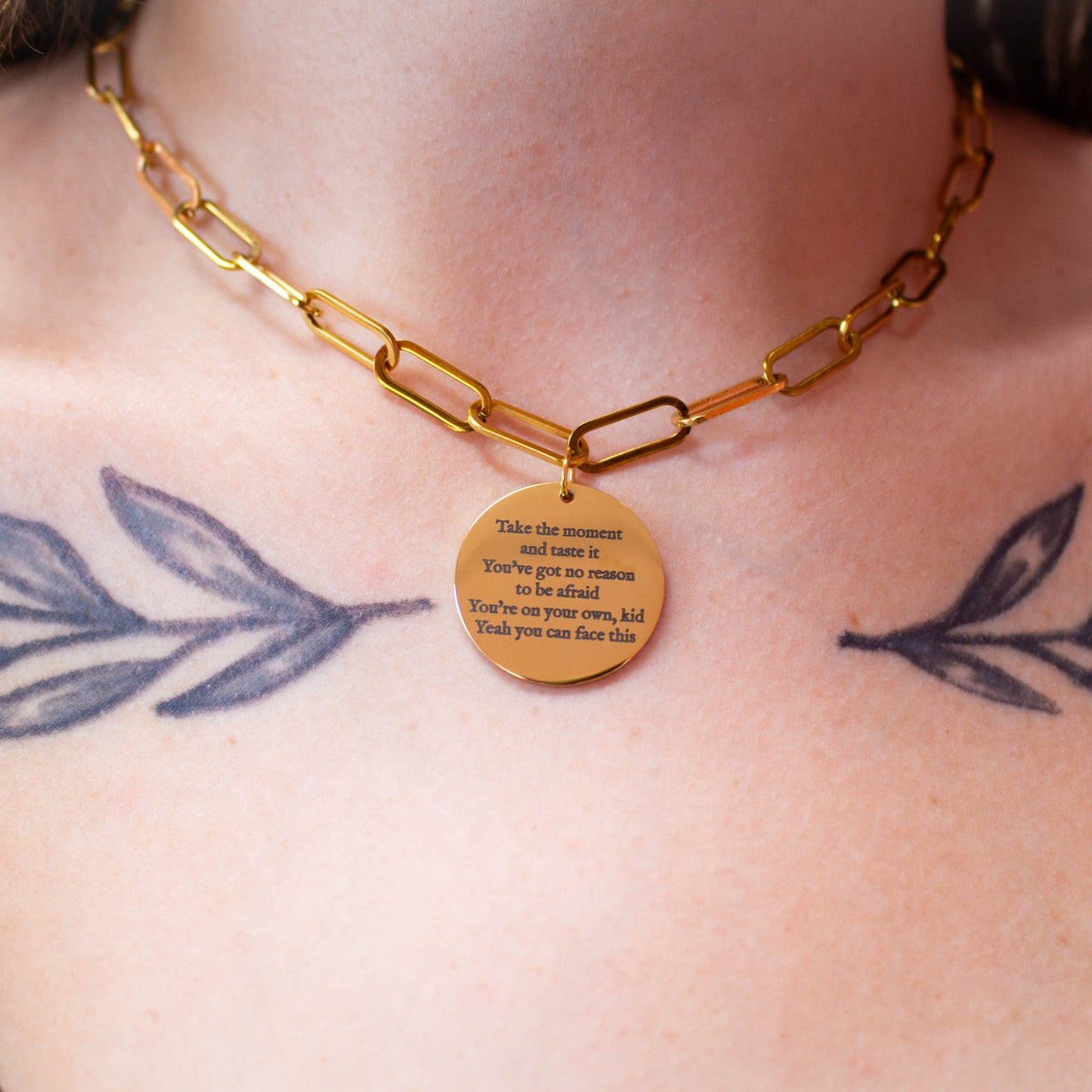 "You're On Your Own, Kid" Engraved Necklace