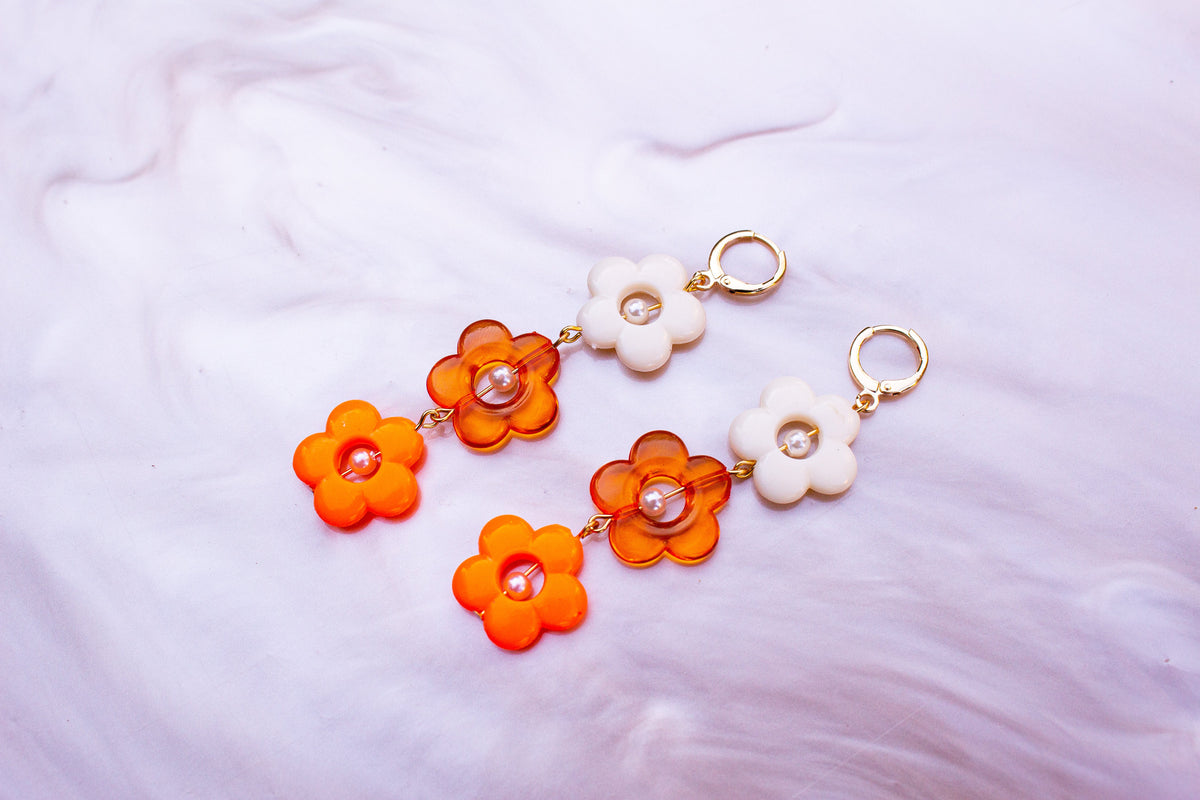 Orange Cream Flower Dangles