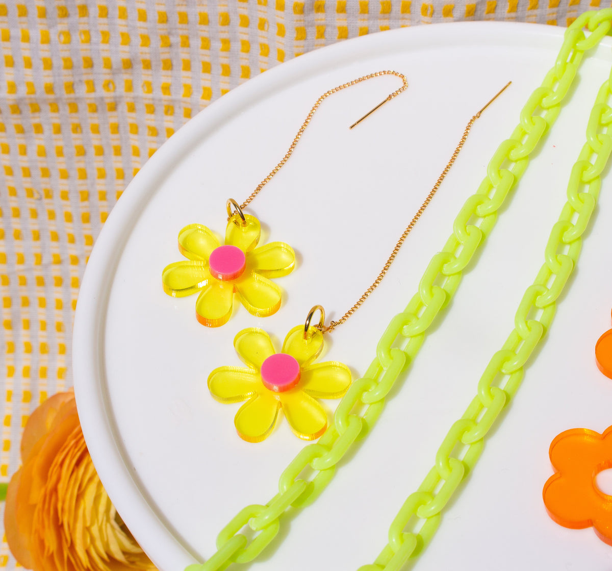 Floral Threader Earrings