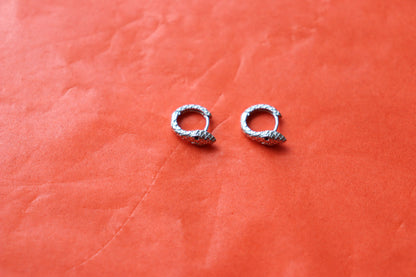 "Love at First Bite" Hoop Snake Earrings