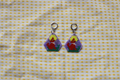 Unique Beaded Halloween Earrings