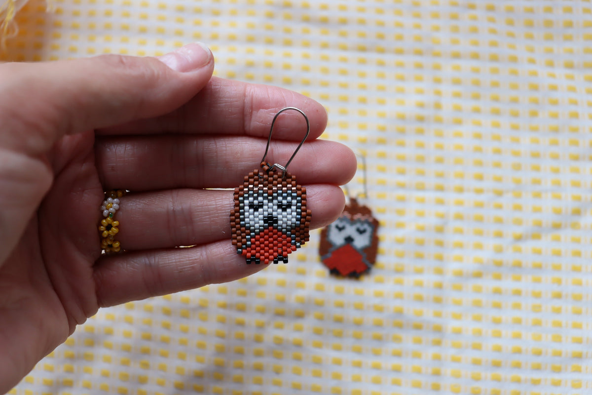 Unique Beaded Halloween Earrings