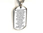 Full Prayer Saint Michael Cross Dog Tag Necklace Silver or Black Patron Saint Police Officers Soldiers St Medal Medallion Firefighters Prayer