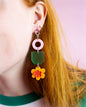 Feeling Lucky and Cute-Acrylic Flower Earrings