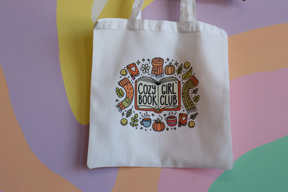 Cozy Girl Book Club Tote Bag
